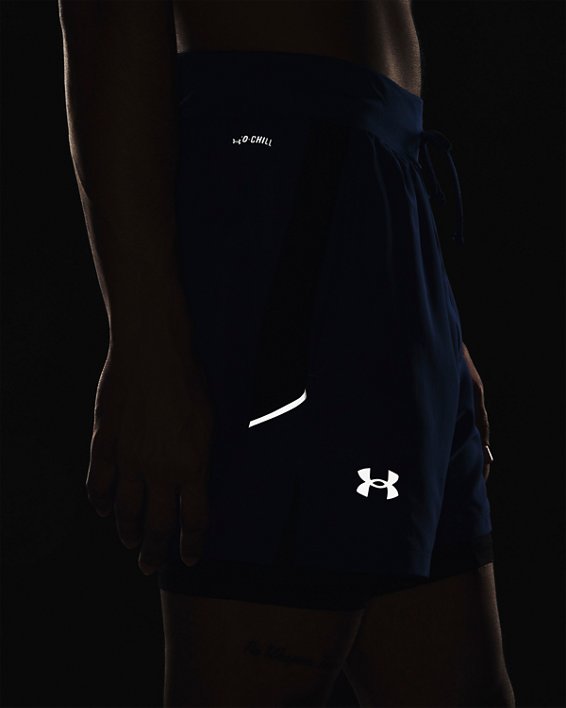 Men's UA Launch Elite 2-in-1 5'' Shorts, Blue, pdpMainDesktop image number 4